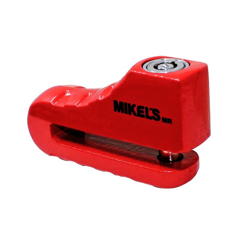 Candado seguridad para motocicleta Mikels CFD-10 – Vástago acero 10 mm para freno de disco, incluye cable recordatorio y llaves de alta seguridad