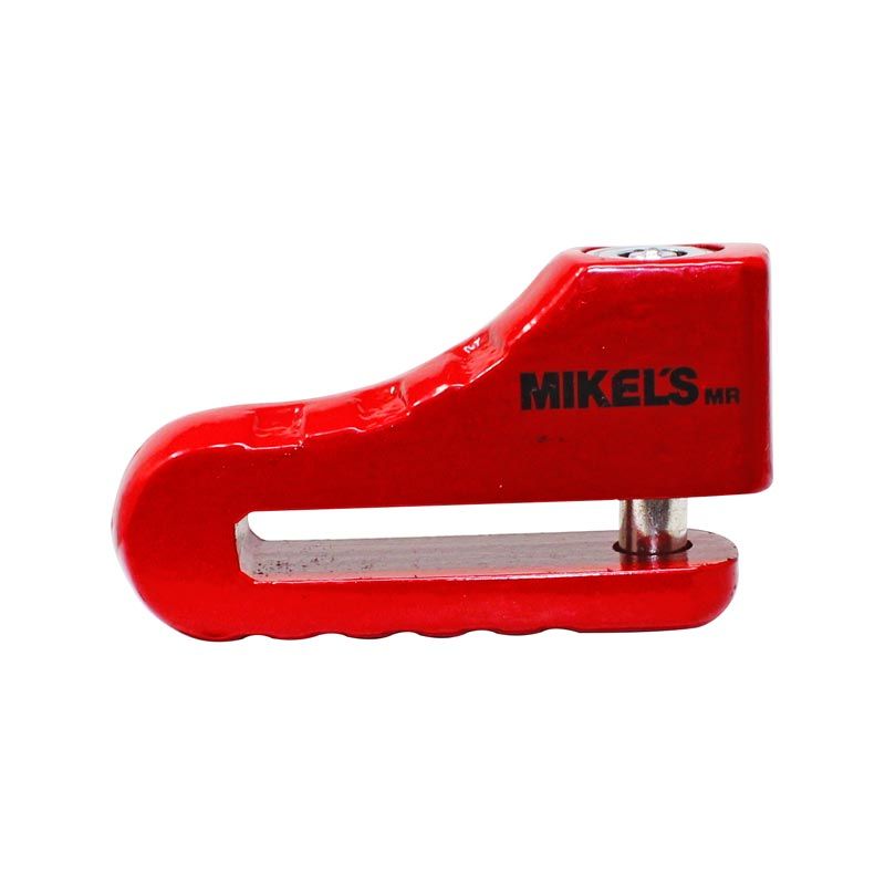 Candado seguridad para motocicleta Mikels CFD-10 – Vástago acero 10 mm para freno de disco, incluye cable recordatorio y llaves de alta seguridad
