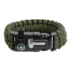 Pulsera Paracord de Supervivencia 5 en 1 Mendoza CAMP-001 – Brújula, Silbato, Pedernal, Cuchilla y Cuerda de Emergencia