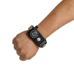 Pulsera Paracord de Supervivencia 6 en 1 Mendoza CAMP-003 – Con Luz LED, Brújula, Pedernal, Silbato, Cuerda y Cuchilla