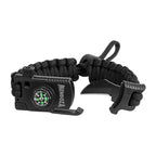 Pulsera Paracord de Supervivencia 6 en 1 Mendoza CAMP-004 – Con Brújula, Pedernal, Silbato, Cuchilla, Cuerda y Luz LED