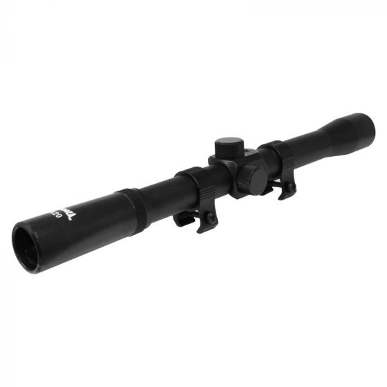 Mira Telescópica Mendoza 4x20 – Óptica de Precisión para Rifles y Carabinas con Montura Incluida