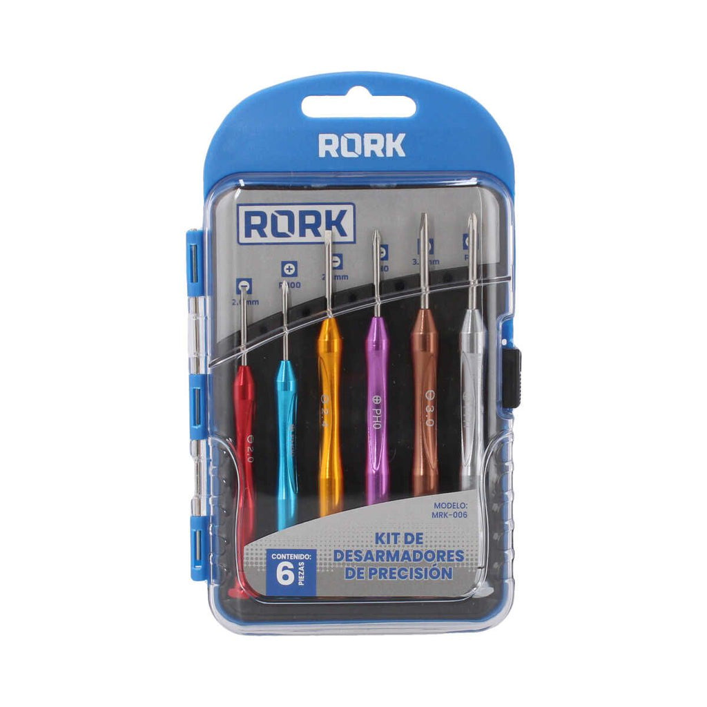 Kit de Desarmadores de Precisión 6 Piezas MRK-006 RORK – Reparación Electrónica, Celulares y Relojes
