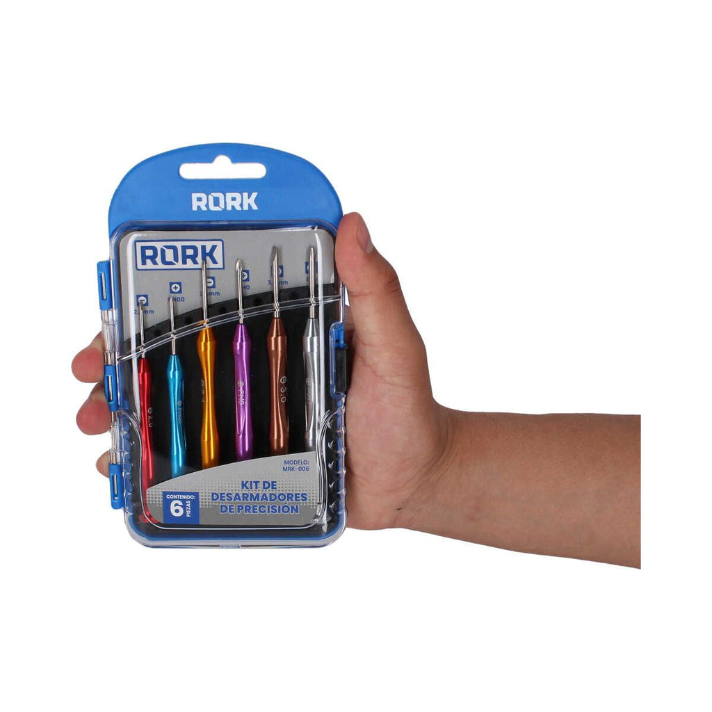 Kit de Desarmadores de Precisión 6 Piezas MRK-006 RORK – Reparación Electrónica, Celulares y Relojes