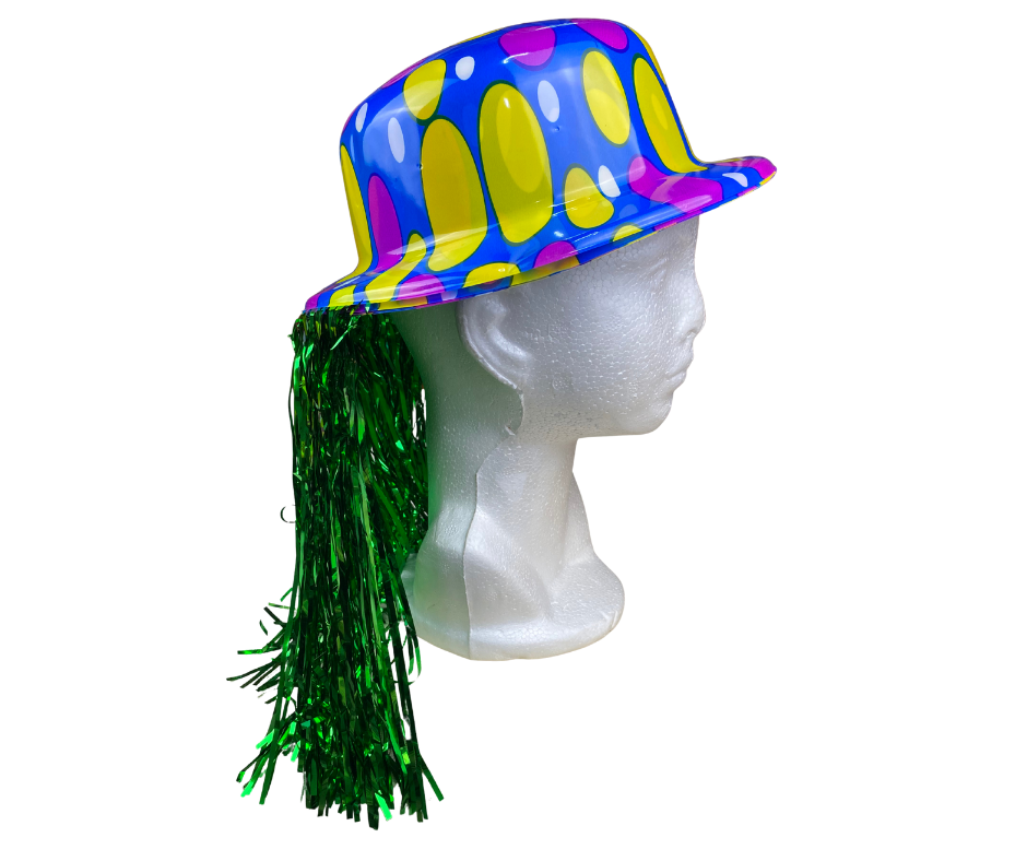 Sombrero con Peluca Integrada – Accesorio Divertido para Fiestas, Disfraces y Eventos Temáticos 🎩😂