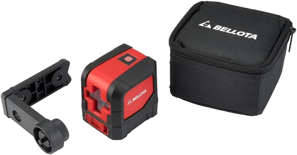 Nivel Láser Rojo 20 m Bellota 7NIVELLASER20M | Autonivelante, Proyección en Cruz, IP54