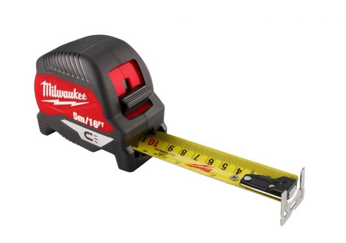 Flexómetro 5 Metros Profesional Compacto con Cinta Reforzada Antigolpes 48-22-1017M Milwaukee