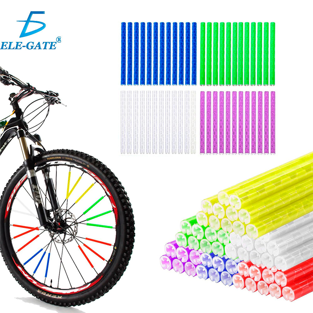 12 Clips Reflectantes para Rayos de Bicicleta Ultra Brillante 360º | Accesorios de Seguridad Nocturna para Ciclismo