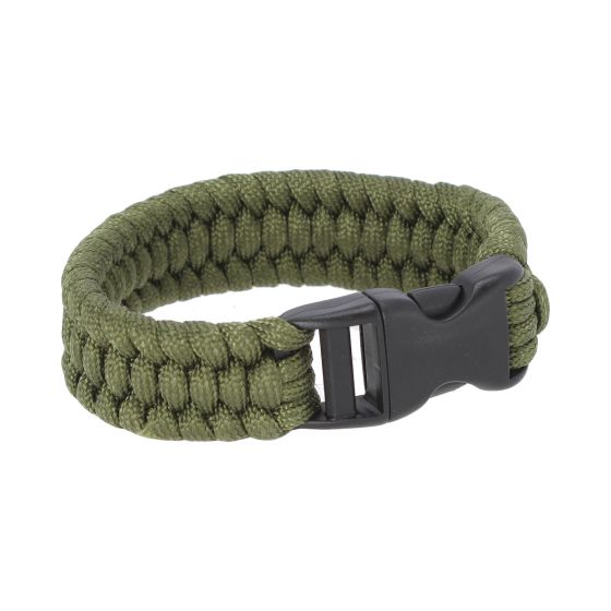 Pulsera de Supervivencia con Brújula, Silbato y Cuerda Paracord PS004 Black Mountain – Para Camping, Senderismo y Emergencias