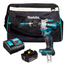 Rotomartillo Inalámbrico Makita DHP489STX1 18V LXT Brushless con Batería, Cargador y Set de Accesorios Profesional