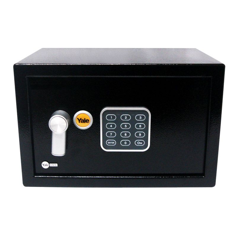 Caja Fuerte Yale 84835 Electronic Safe Small – Caja de Seguridad Digital con Clave y Llave de Emergencia