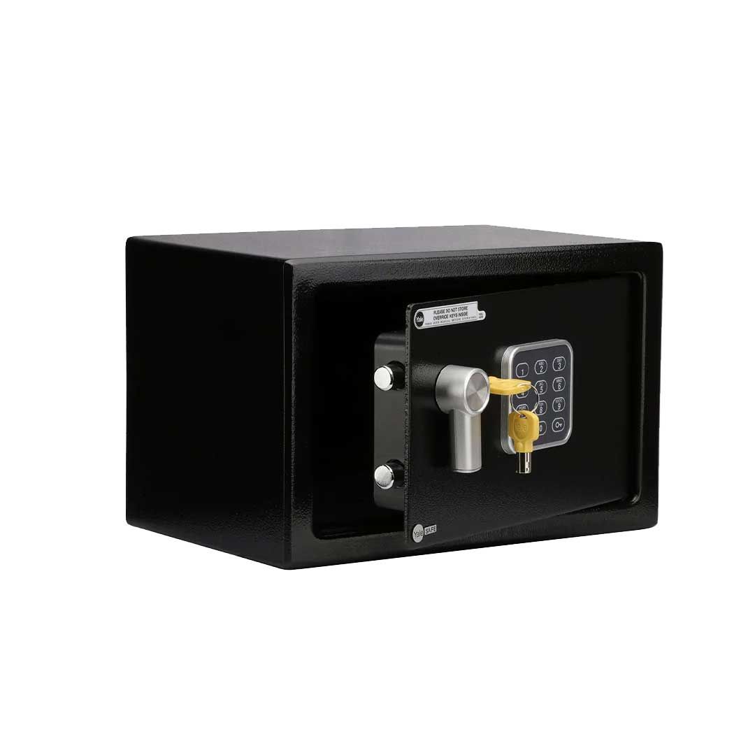 Caja Fuerte Yale 84835 Electronic Safe Small – Caja de Seguridad Digital con Clave y Llave de Emergencia