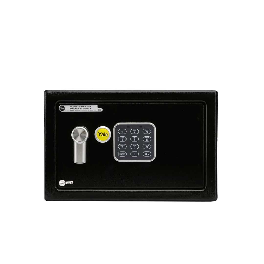 Caja Fuerte Yale 84835 Electronic Safe Small – Caja de Seguridad Digital con Clave y Llave de Emergencia