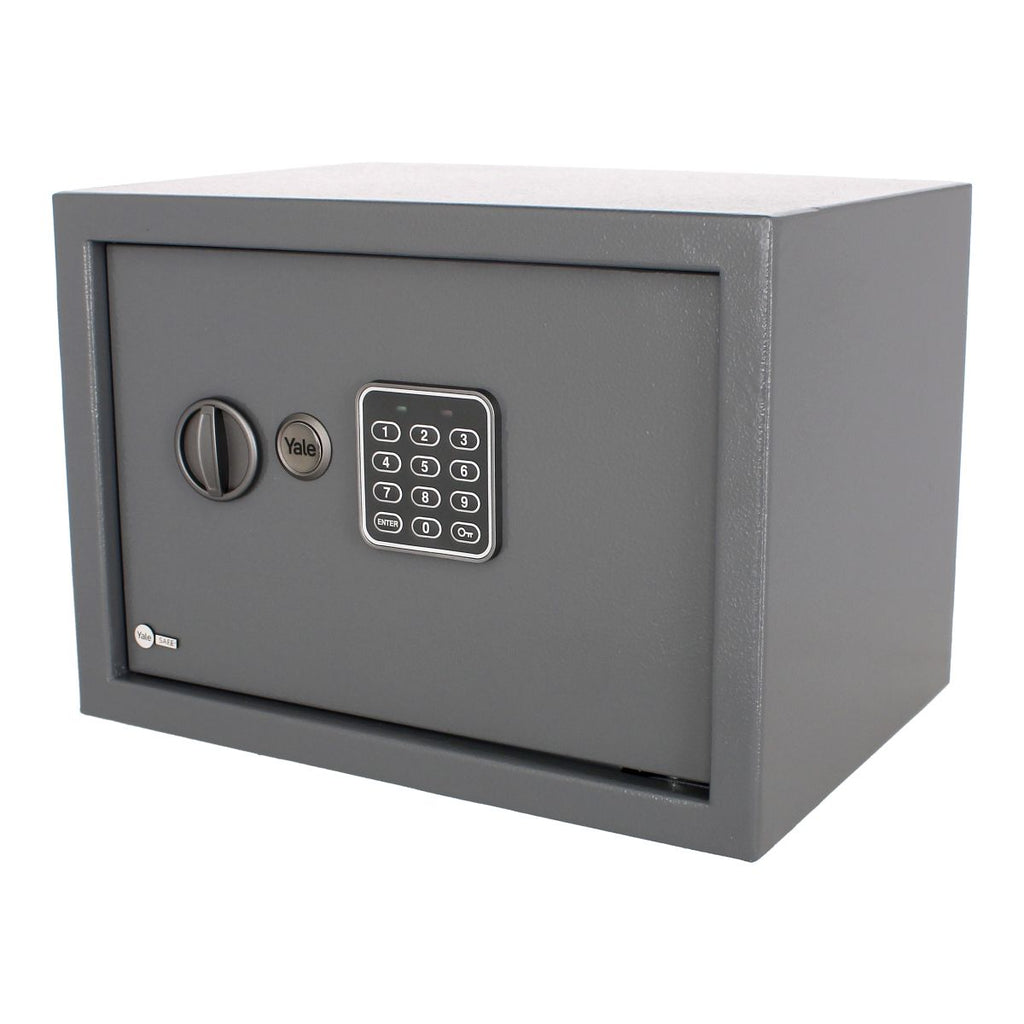 Caja Fuerte Yale MX83406 Medium Gris – Caja de Seguridad Electrónica con Clave Digital y Llave de Emergencia