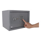 Caja Fuerte Yale MX83406 Medium Gris – Caja de Seguridad Electrónica con Clave Digital y Llave de Emergencia