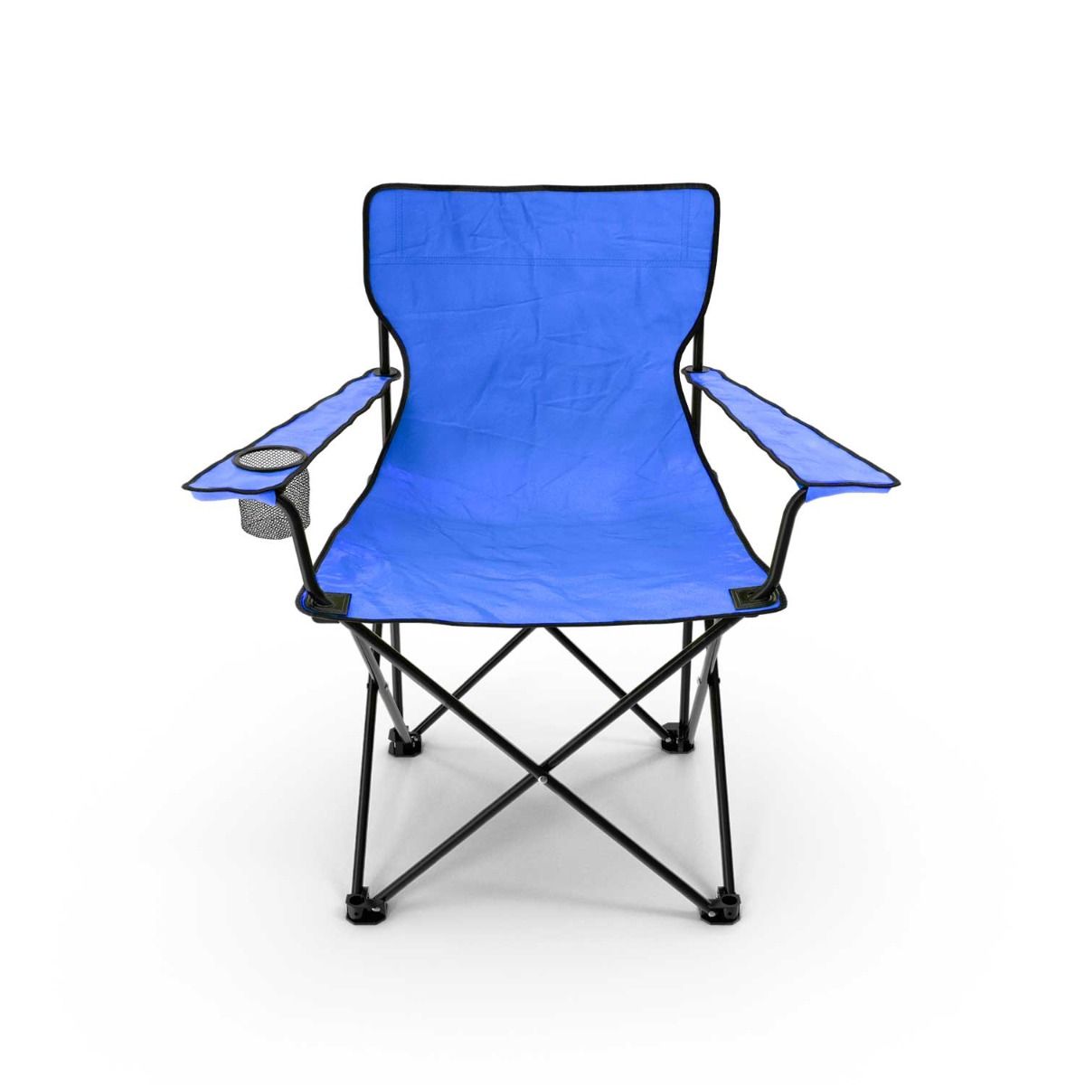 Silla Plegable Para Camping GardenLiSilla Plegable Roja, Azul, Negra para Camping con Portavasos | Ligera, Resistente y Portátilfe
