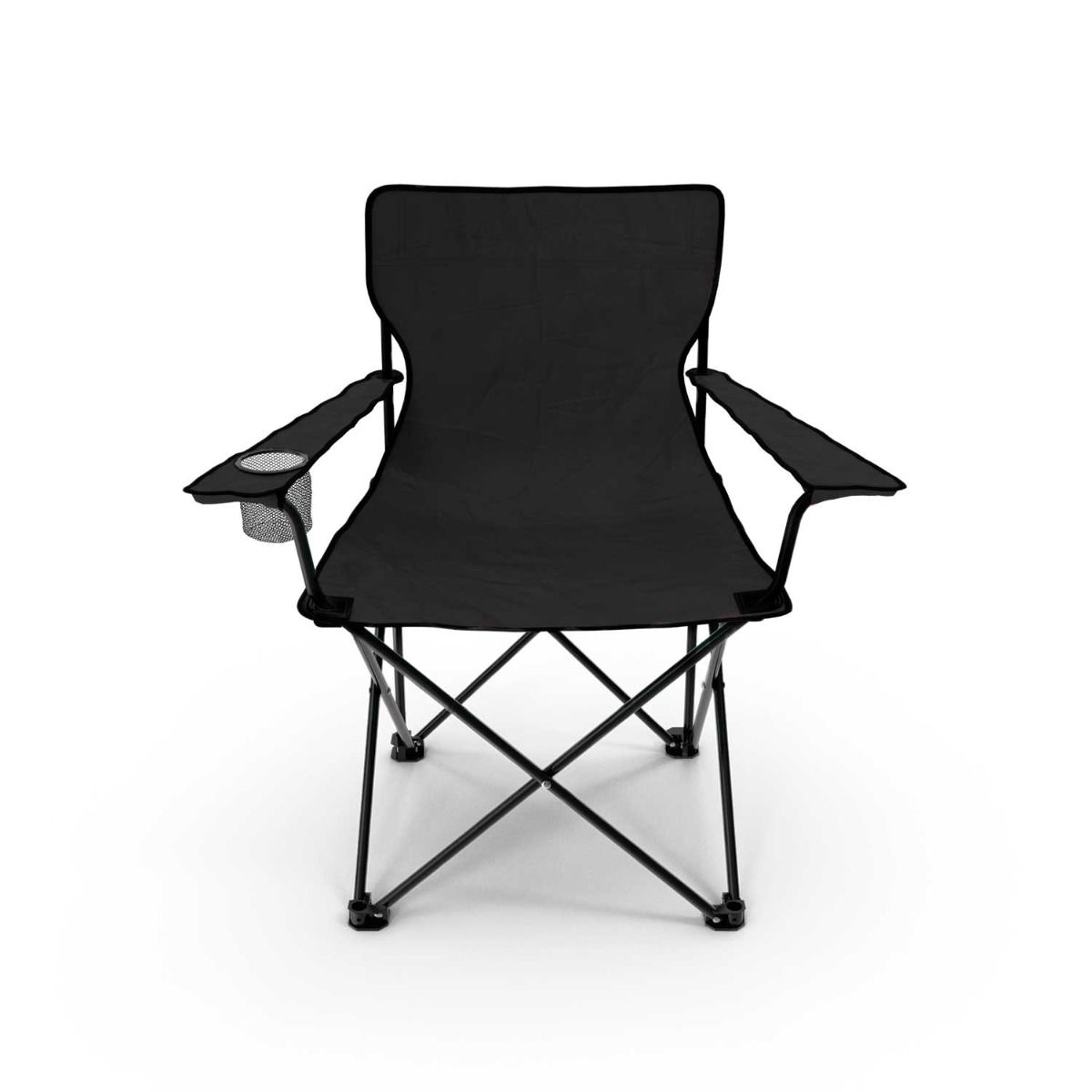 Silla Plegable Para Camping GardenLiSilla Plegable Roja, Azul, Negra para Camping con Portavasos | Ligera, Resistente y Portátilfe