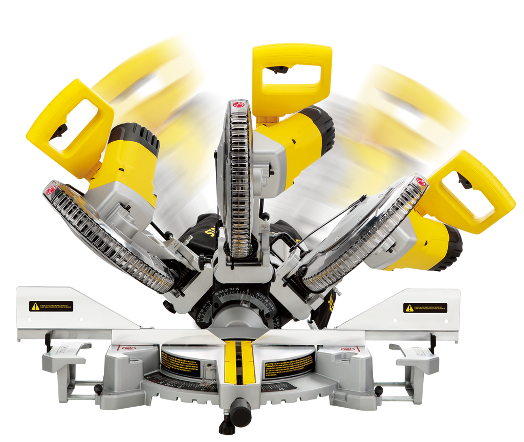 Sierra Ingleteadora Deslizante Stanley SM18 10” 1800W con Guía Láser, Brazo Telescópico y Base Metálica Profesional