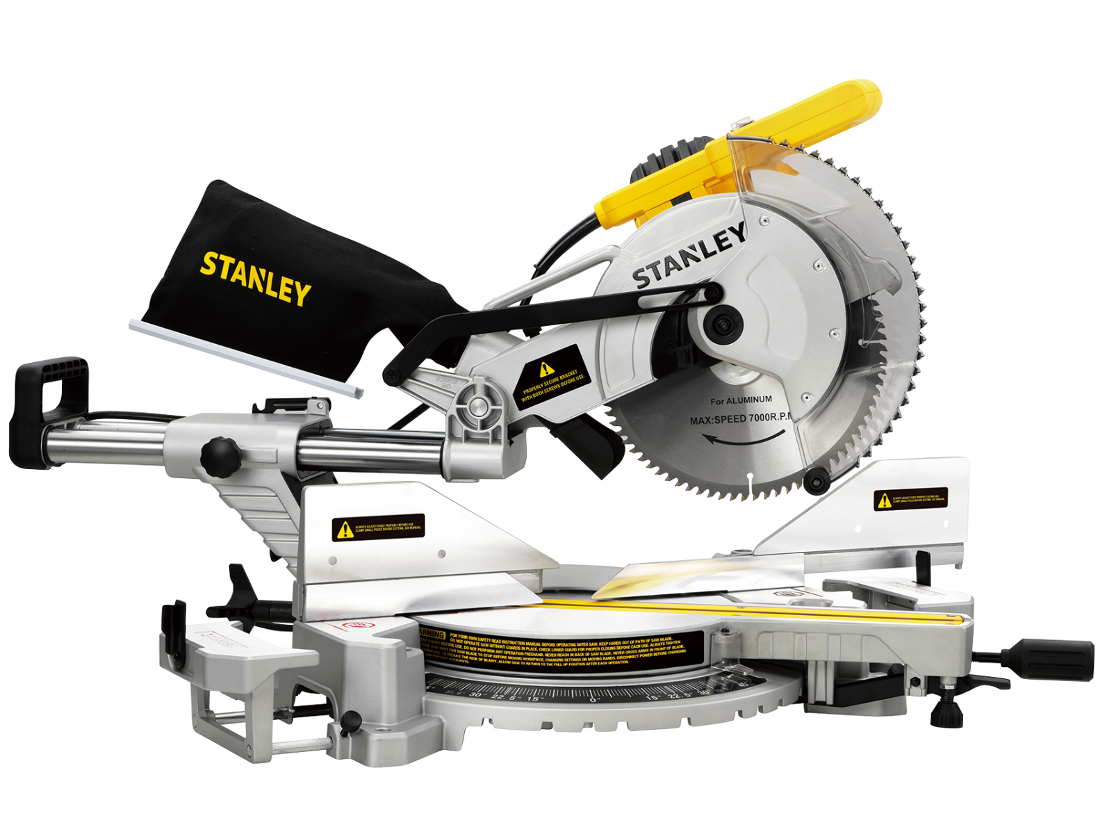 Sierra Ingleteadora Deslizante Stanley SM18 10” 1800W con Guía Láser, Brazo Telescópico y Base Metálica Profesional