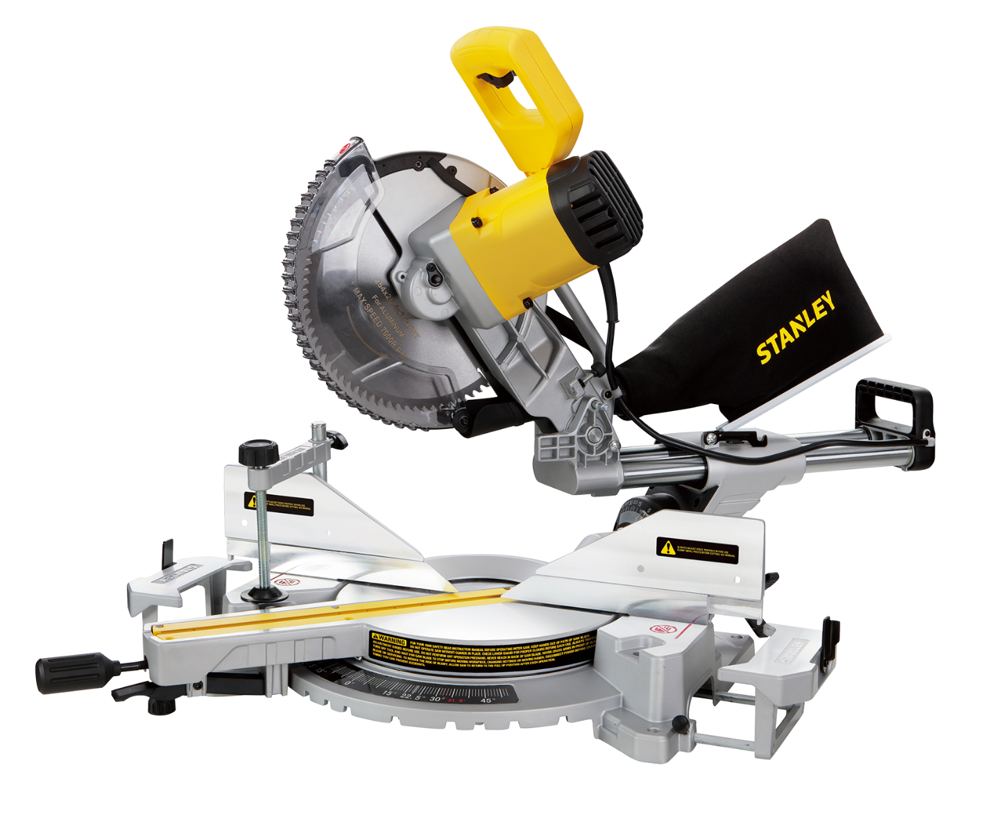 Sierra Ingleteadora Deslizante Stanley SM18 10” 1800W con Guía Láser, Brazo Telescópico y Base Metálica Profesional