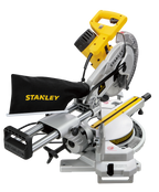Sierra Ingleteadora Deslizante Stanley SM18 10” 1800W con Guía Láser, Brazo Telescópico y Base Metálica Profesional