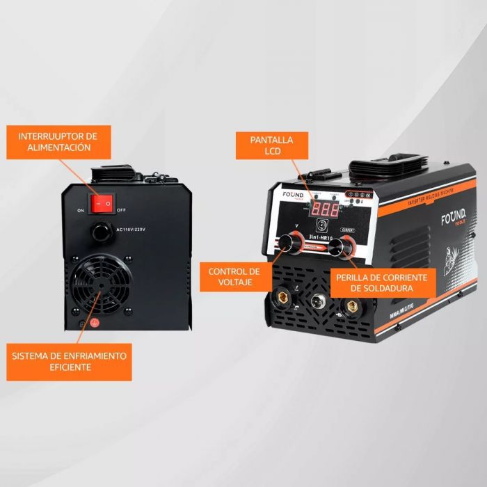 Soldadora Inversora 5 en 1 MMA / MIG / MAG / TIG 5in1-FTL Found Tools | Equipo Profesional Multifunción de Soldadura