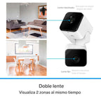 Cámara de Seguridad Wi-Fi Steren CCTV-223 – Doble Lente 2+2 Mpx, Robotizada, Visión Nocturna y Seguimiento de Movimiento Automático