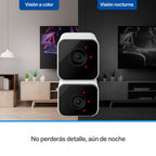 Cámara de Seguridad Wi-Fi Steren CCTV-223 – Doble Lente 2+2 Mpx, Robotizada, Visión Nocturna y Seguimiento de Movimiento Automático