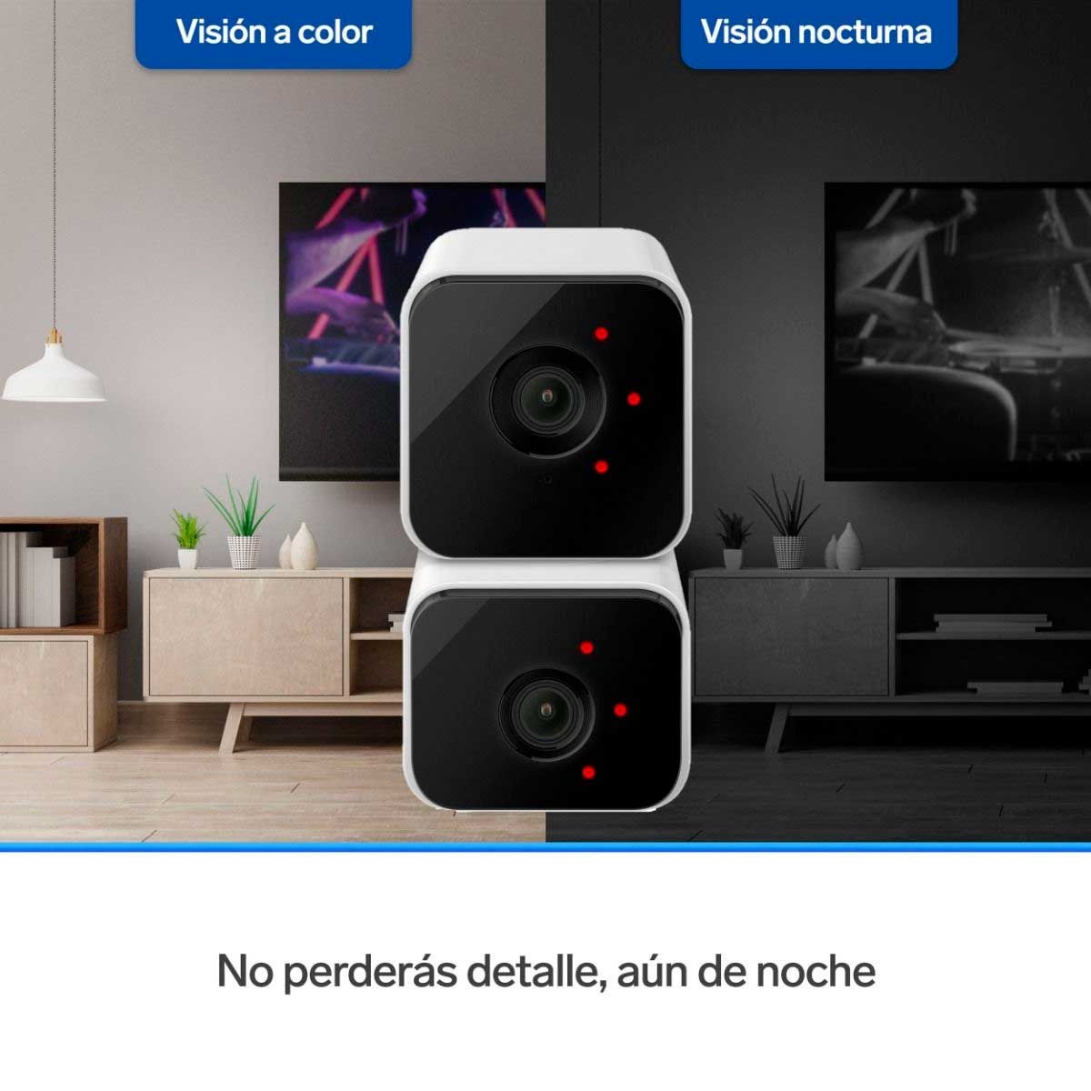 Cámara de Seguridad Wi-Fi Steren CCTV-223 – Doble Lente 2+2 Mpx, Robotizada, Visión Nocturna y Seguimiento de Movimiento Automático