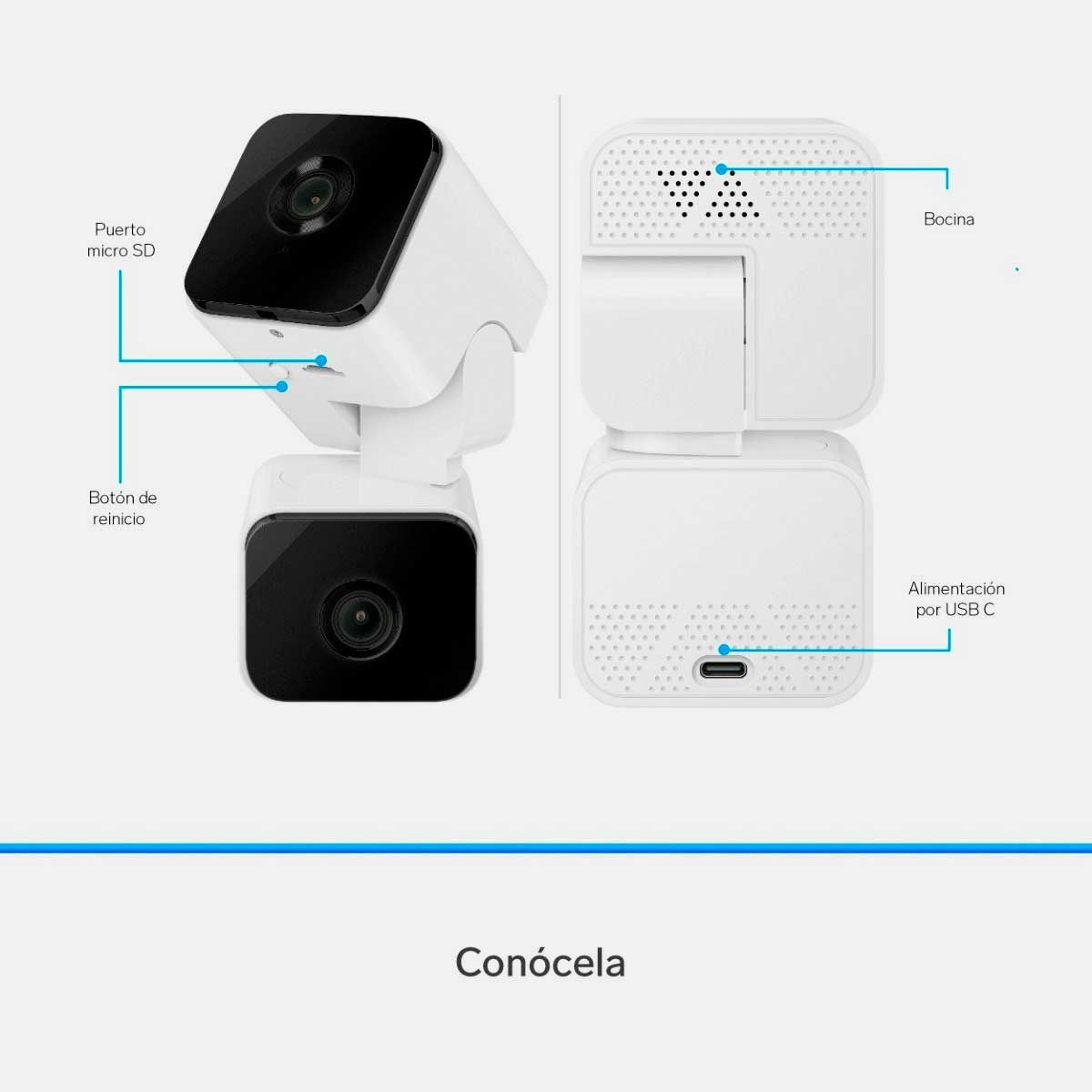 Cámara de Seguridad Wi-Fi Steren CCTV-223 – Doble Lente 2+2 Mpx, Robotizada, Visión Nocturna y Seguimiento de Movimiento Automático