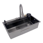 Tarja multifunción de acero inoxidable 80 × 46 cm LH8046 Stanew — Con grifo giratorio 360°, accesorios premium y diseño moderno para cocina