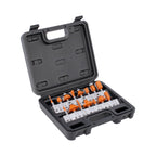 Kit de Brocas para Router TEENO de 15 Piezas – Fresas de Carburo Profesional con Estuche de Madera
