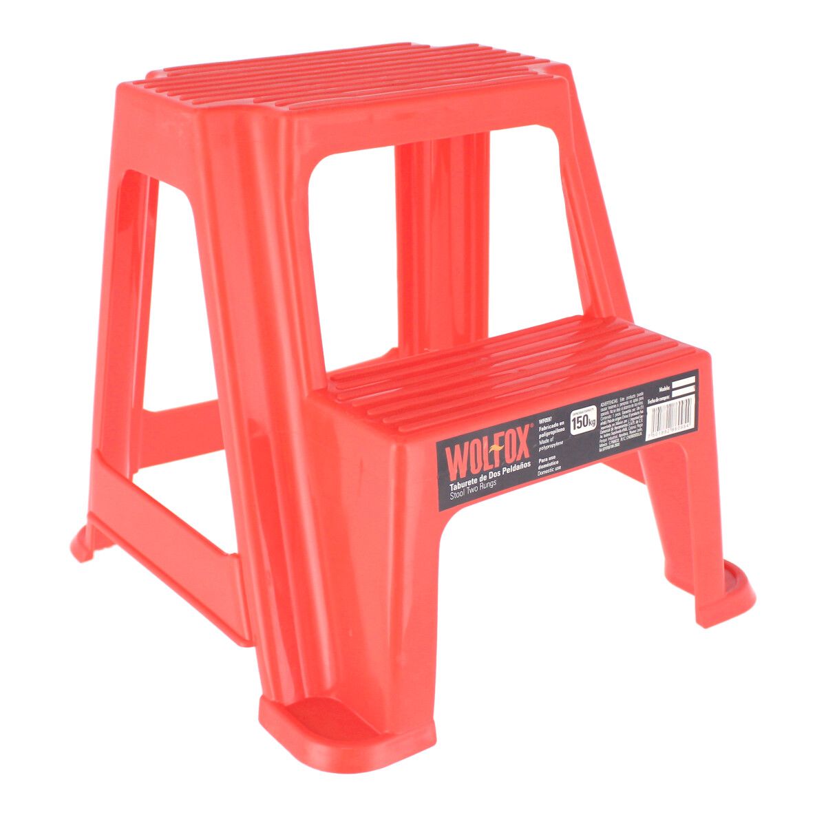 Taburete de 2 Peldaños WF0597 Wolfox – Plegable, Resistente y Seguro